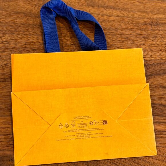 Louis Vuitton Shopping Bag - Orange with Blue Handles - Picture 2 of 6